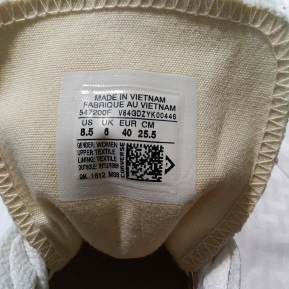 Converse Womens Chuck Taylor All Star High Top Shoes Size 8.5 Optic White - Picture 8 of 8